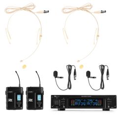 MICROFOON DRAADLOOS DUO BODYPACK UHF 2X80 KANALEN