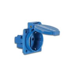 STOPCONTACT INBOUW BLAUW 3 POLIG 230V/16AMP