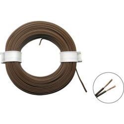 MONTAGE SNOER 2X0.08MM2 BRUIN 5M