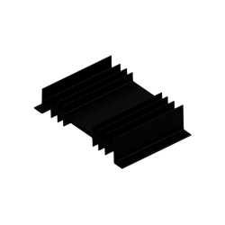 KOELPROFIEL 115X75X26MM - ZWART