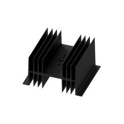 KOELPROFIEL 115X37,5X26MM MET UNIVERSELE BORING - ZWART