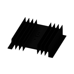 KOELPROFIEL 120X100X32MM MET UNIVERSELE BORING - ZWART