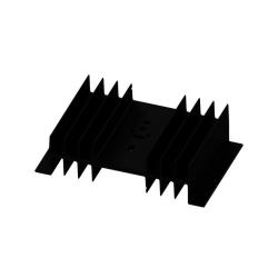 KOELPROFIEL 120X75X32MM MET UNIVERSELE BORING - ZWART