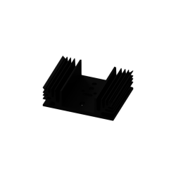 KOELPROFIEL 65X50X20MM MET UNIVERSELE BORING - ZWART