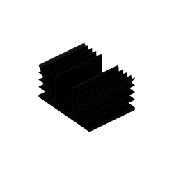 KOELPROFIEL 100X75X50MM - ZWART