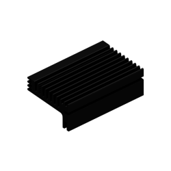 KOELPROFIEL 55X84X28MM - ZWART