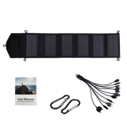 ZONNEPANEEL 5V 2,2A 6 PANELEN OPVOUWBAAR INCL.KABEL