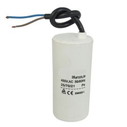 AANLOOPCONDENSATOR 6.0UF/450V~ MET DRAAD AANSLUITING