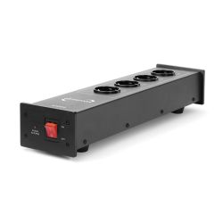 HIFI STEKKERDOOS 4 VOUDIG MET NETFILTER ZWART