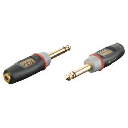 VERLOOP 6,3MM JACK MONO MALE-2 X 3,5MM JACK STEREO FEMALE MET 2 X 10K WEERSTAND