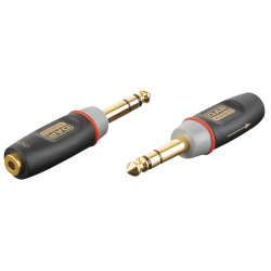 VERLOOP 6,3MM JACK STEREO MALE-3,5MM JACK MONO FEMALE MET 2X 10K WEERSTAND